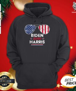 Cute Biden Harris 2020 Aviator Sunglasses American Flag Hoodie - Design By Teeshirtbear.com