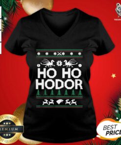 Ho Ho Hodor Toothless Merry Christmas V-neck - Design By Teeshirtbear.com