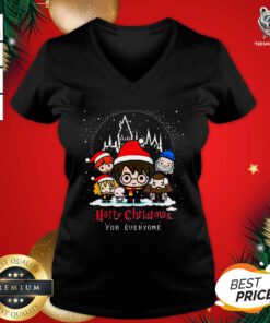 Cute Hogwarts Harry Christmas For Everyone V-neck - Design By Teeshirtbear.com