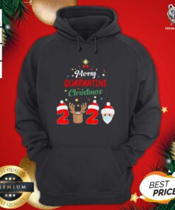 Cute Merry Quarantine Christmas 2020 Xmas Pajamas Holidays Hoodie - Design By Teeshirtbear.com