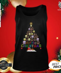 Cute Peace Hippie Bus Christmas Tank Top - Design By Teeshirtbear.com