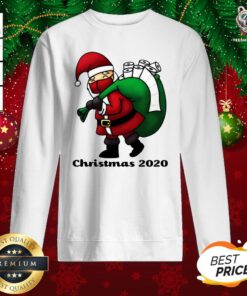 Cute Santa Christmas 2020 Toilet Paper Christmas Sweatshirt - Design By Teeshirtbear.com