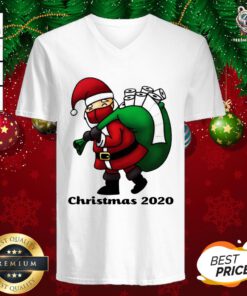 Cute Santa Christmas 2020 Toilet Paper Christmas V-neck - Design By Teeshirtbear.com