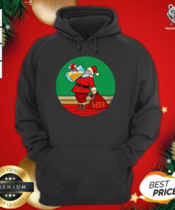 Santa Drinking Beer Matching Family Christmas Hoodie - Design By Teeshirtbear.com