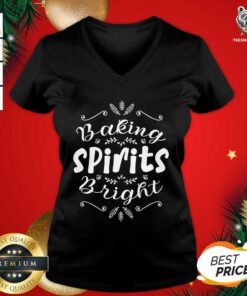 Funny Baking Spirits Bright Christmas For Family V-neck - Design By Teeshirtbear.com