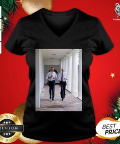 Funny Barack Obama Joe Biden Running Democratic Election US V-neck - Design By Teeshirtbear.com