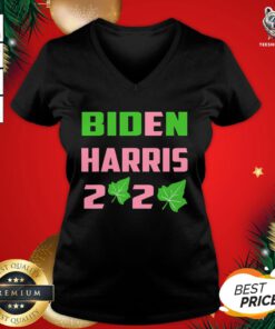 Funny Biden Harris AKA 2020 Election Sorority Green And Pink V-neck - Design By Teeshirtbear.com