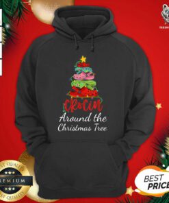Funny Crocin Around The Christmas Tree Funny Xmas 2020 Hoodie - Design By Teeshirtbear.com