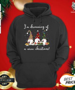 I'm Dreaming Of A Wine Christmas Hoodie- Design By Teeshirtbear.com