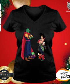 Funny King Piccolo Vs Bardock Father Dragon Ball V-neck - Design By Teeshirtbear.com