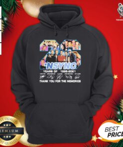 Funny NSYNC 25 Years Of 1955 2021 Thank You For The Memories Signatures Hoodie - Design By Teeshirtbear.com