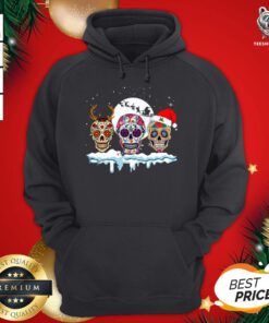 Funny Skulls Merry Christmas Hoodie - Design By Teeshirtbear.com