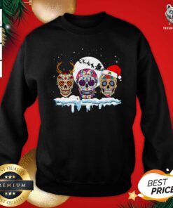 Funny Skulls Merry Christmas Sweatshirt - Design By Teeshirtbear.com