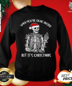 Funny When You're Dead Inside But It Is Christmas Sweatshirt- Design by T-shirtBear.com