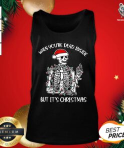 Funny When You're Dead Inside But It Is Christmas Tank Top- Design by T-shirtBear.com