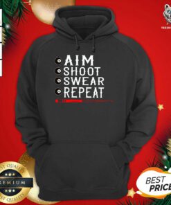 Good Aim Shoot Swear Repeat Billiards Christmas Hoodie - Design By Teeshirtbear.com