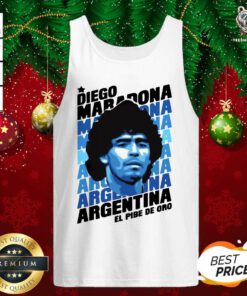 Diego Maradona Argentina El Pibe De Oro Tank Top - Design By Teeshirtbear.com