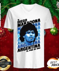 Diego Maradona Argentina El Pibe De Oro V-neck - Design By Teeshirtbear.com