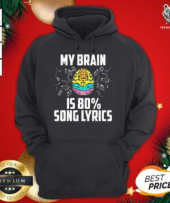 Good My Brain Is 80 Percent Song Lyrics Hoodie - Design By Teeshirtbear.com