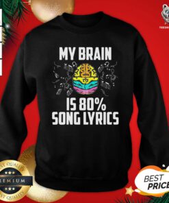 Good My Brain Is 80 Percent Song Lyrics Sweatshirt - Design By Teeshirtbear.com