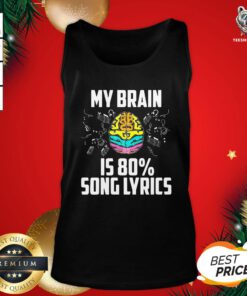 Good My Brain Is 80 Percent Song Lyrics Tank Top - Design By Teeshirtbear.com