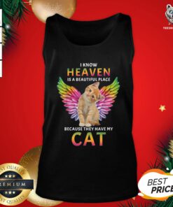 Great I Know Heaven Is A Beautiful Place Because They Have My Cat Tank Top - Design By Teeshirtbear.com