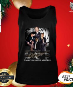 Great James Bond 007 Fans Thank You For The Memories Signature Tank Top - Design By Teeshirtbear.com