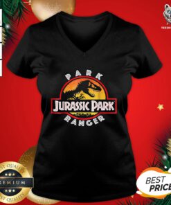 Great Jurassic Park Circle Park Ranger V-neck - Design By Teeshirtbear.com