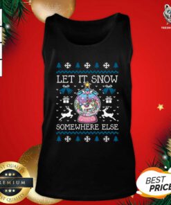Let It Snow Somewhere Else Christmas Tank Top - Design By Teeshirtbear.com