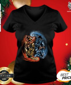 Great Mortal Kombat Yin Yang V-neck - Design By Teeshirtbear.com