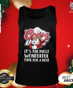 Great Santa Claus Drink Coors Light It’s The Most Wonderful Time For A Beer Christmas Tank Top - Design By Teeshirtbear.com