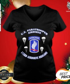 Great Us Paratrooper Airborne 173rd Airborne Brigade V-neck - Design By Teeshirtbear.com