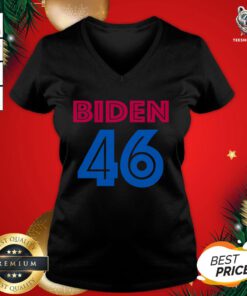 Happy Biden 46 President 2020 Logo Sporty V-neck - Design By Teeshirtbear.com