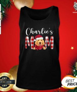 Happy Golden Retriever Charlie’s Mom Christmas Tank Top - Design By Teeshirtbear.com