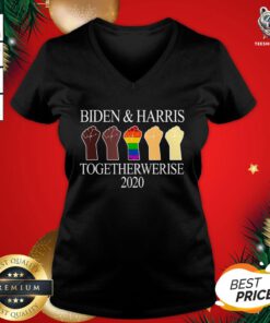 Happy Joe Biden Kamala Harris 2020 Shirt LGBT Biden Harris 2020 V-neck - Design By Teeshirtbear.com