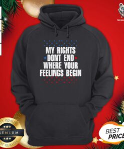 Happy My Rights Don’t End Where Your Feelings Begin Star Hoodie- Design by T-shirtBear.com