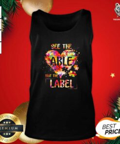 Happy See The Able Not The Label Heart Colorful Tank Top - Design By Teeshirtbear.com