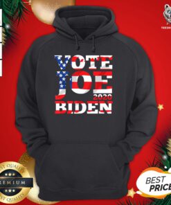 Happy Vote Joe Biden 2020 American Flag Hoodie - Design By Teeshirtbear.com