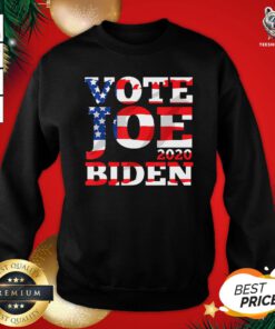 Happy Vote Joe Biden 2020 American Flag Sweatshirt - Design By Teeshirtbear.com