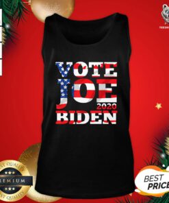 Happy Vote Joe Biden 2020 American Flag Tank Top - Design By Teeshirtbear.com