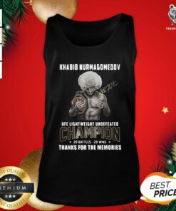 Hot Khabib Nurmagomedov Ufc Lightweight Undefeated Champion 29 Battles 29 Wins Thank You For The Memories Signature Tank Top - Design By Teeshirtbear.com