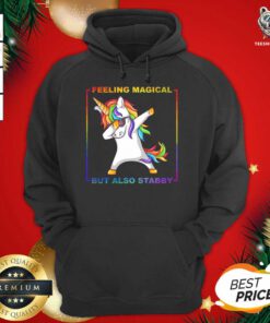 Lgbt Unicorn Dabbing Feeling Magical But Also Stabby Hoodie - Design By Teeshirtbear.com