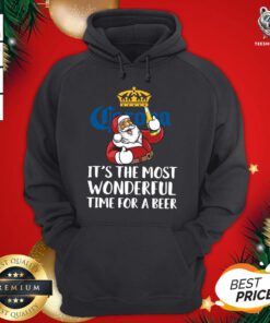 Hot Santa Claus Drink Corona Extra It’s The Most Wonderful Time For A Beer Christmas Hoodie - Design By Teeshirtbear.com