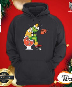 Hot The Grinch Pittsburgh Steelers Shit On Toilet Cleveland Browns And Other Teams Christmas Hoodie - Design By Teeshirtbear.com