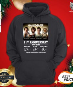 Hot The Hangover 11th Anniversary Thank You For The Memories Signatures Hoodie - Design By Teeshirtbear.com