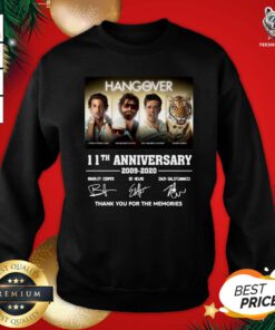 Hot The Hangover 11th Anniversary Thank You For The Memories Signatures Sweatshirt - Design By Teeshirtbear.com