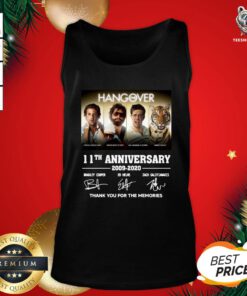 Hot The Hangover 11th Anniversary Thank You For The Memories Signatures Tank Top - Design By Teeshirtbear.com