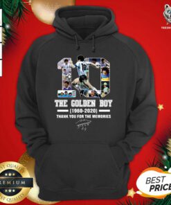 10 Diego Maradona The Golden Boy 1960 2020 Thank Signature Hoodie - Design By Teeshirtbear.com