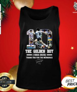 10 Diego Maradona The Golden Boy 1960 2020 Thank Signature Tank Top - Design By Teeshirtbear.com