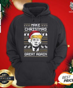 Nice Donald Trump Santa Make Christmas Great Again Ugly 2020 Hoodie - Design By Teeshirtbear.com